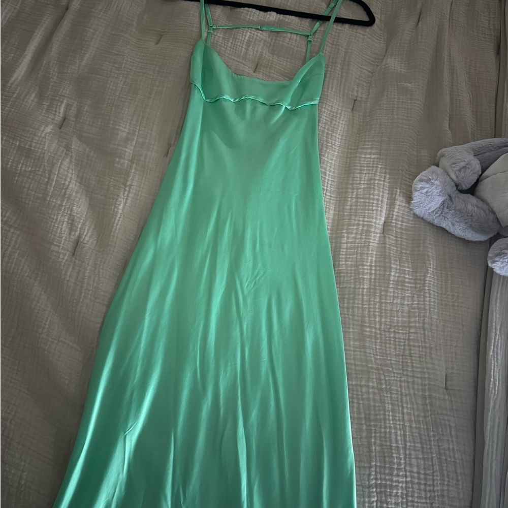 Zara Mint Green Midi Slip Dress